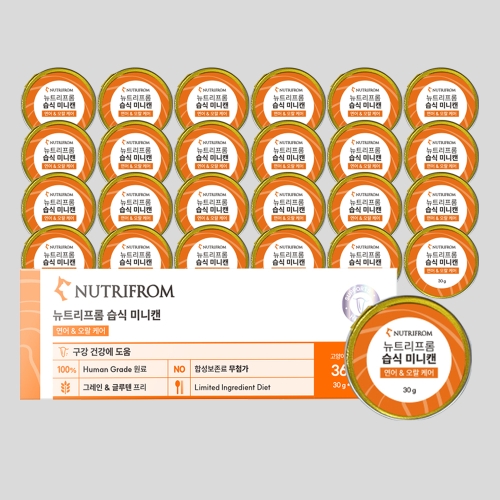 뉴트리프롬 연어&구강건강 캔 360g (30g x 12p) (2개)_이미지