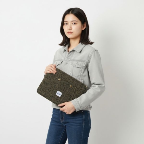 LEE 빈티지 로고 11인치 타블렛 파우치 레오파드 270203