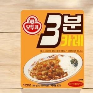 오뚜기 3분 레트로카레 약간매운맛 200g (1개)_이미지