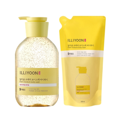 일리윤 프레쉬 모이스춰 바디워시 본품 500ml1개+리필 500ml1개