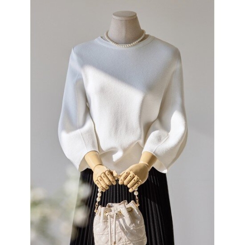 에이블에이치 커스텀에이블 퍼프 소매 라운드 니트_T2501KN013A