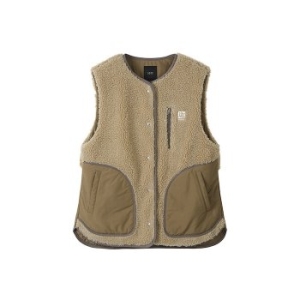  ZOOC 텍스처 블록 플리스 패딩 베스트 BR_Z234PSG703