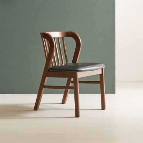 허그 고무나무 원목 식탁 의자