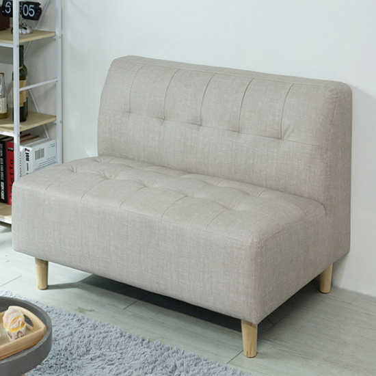 에보니아 코코 패브릭룩 가죽 소파 2인용