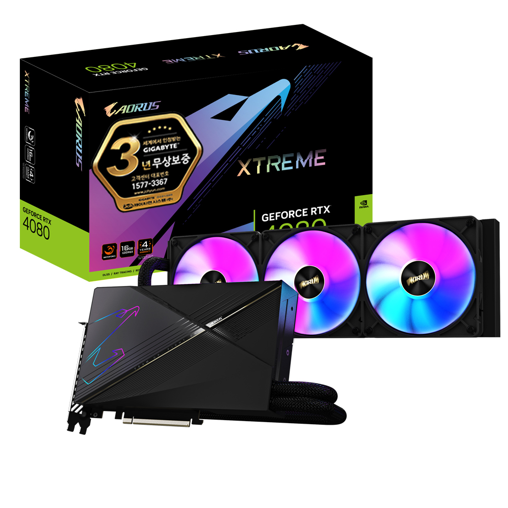 GIGABYTE AORUS 지포스 RTX 4080 XTREME 워터포스 D6X 16GB 제이씨현_이미지