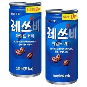 롯데칠성음료 <b>레쓰비</b> 마일드 240ml