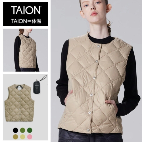 여성 경량 다운베스트 패딩조끼 TAION-W004BCI 블랙 M