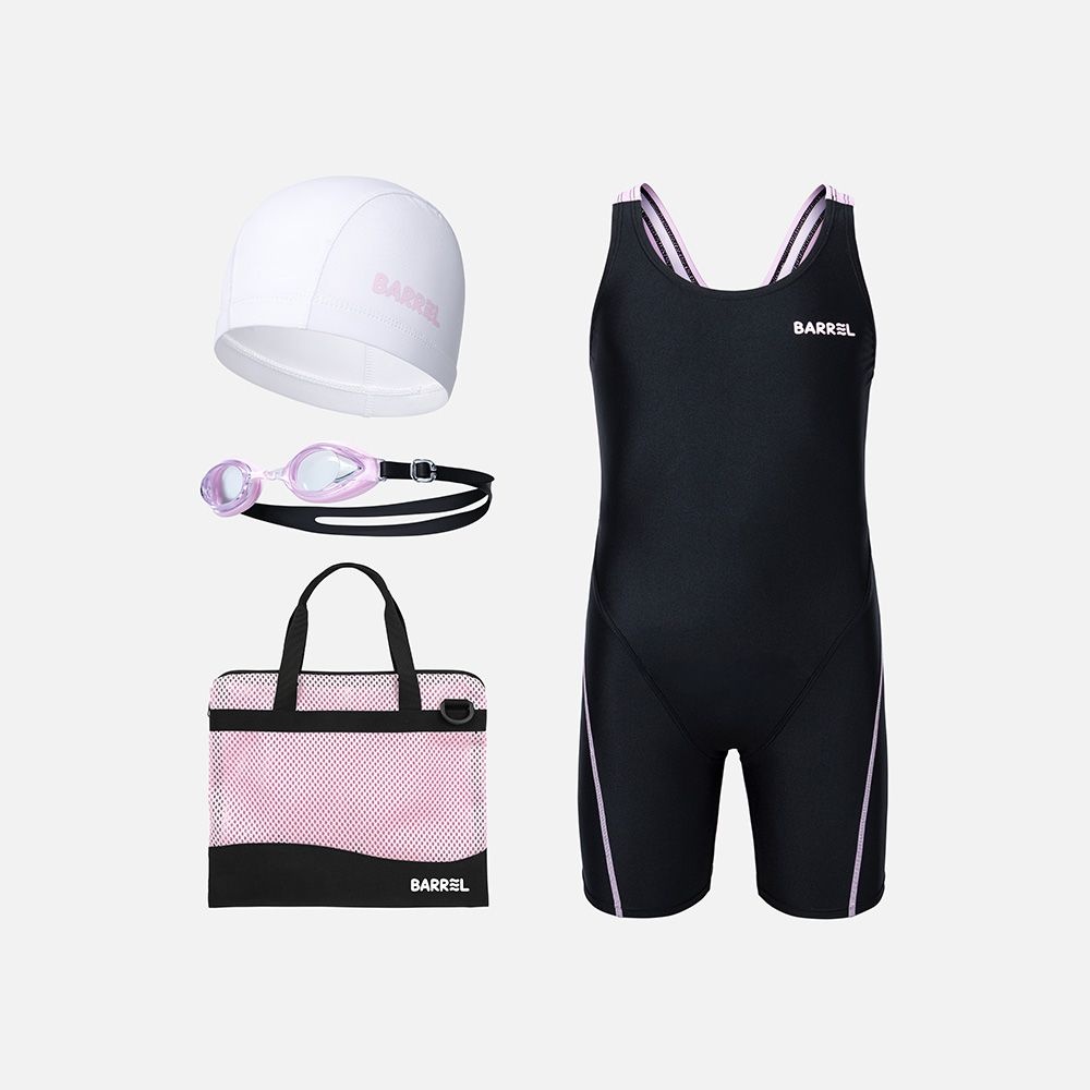 배럴 컬러배색 X백 4부 반신 키트 B6SKSKT303BLK_이미지