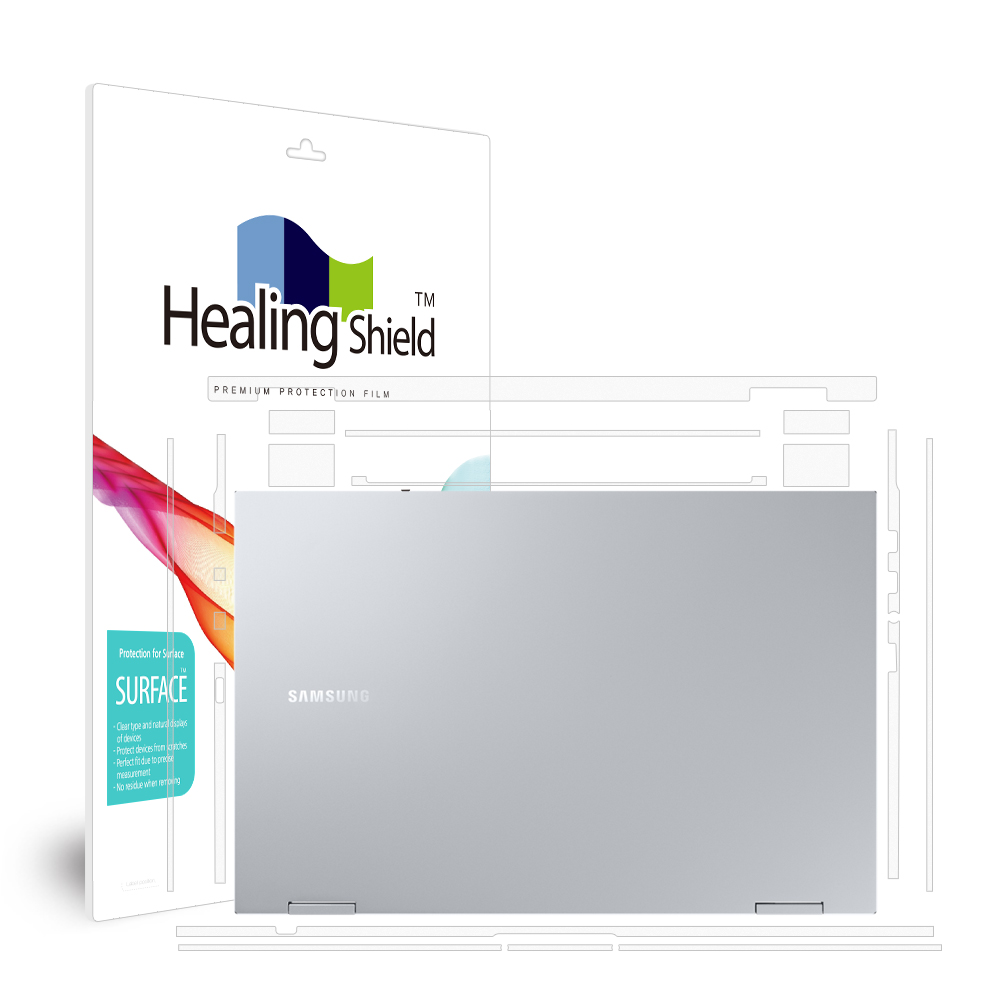 폰트리 힐링쉴드 삼성전자 갤럭시북 플렉스2 5G NT930QCA 무광 외부보호필름 (측면/테두리 2매)