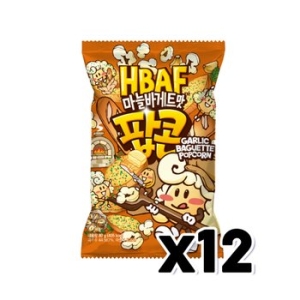 (주)바프 HBAF 마늘바게트맛 팝콘 80g (12개)_이미지