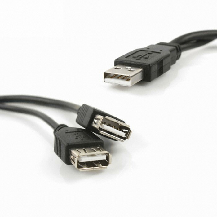 라이트컴 COMS USB Y형 (M/F x2) 연장 젠더 (SP697, 0.1m)_이미지
