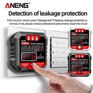  ANENG AC28 디지털 디스플레이 소켓 테스터 영국 EU 플러그 극성 위상 Pheck 검출기 전압 AC28 디지털