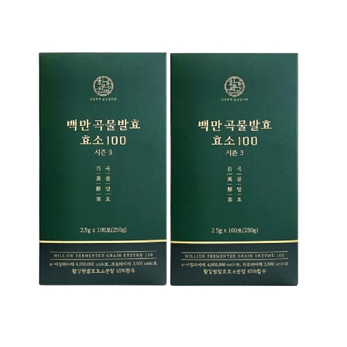 활강원 백만 곡물발효 효소 2.5g 100포 (2개)