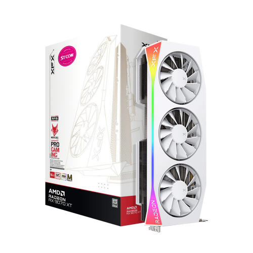 XFX 라데온 RX 9070 XT MERCURY Magnetic Air RGB OC WHITE D6 16GB