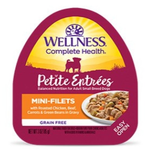 웰니스 독 쁘띠 앙뜨레 미니필렛 구운 닭고기와 소고기 85g (12개)_이미지