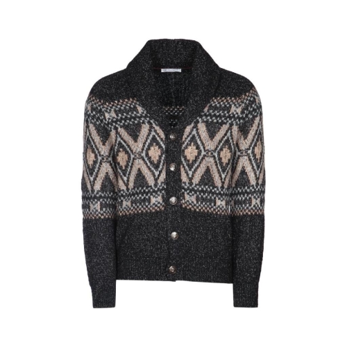 ���ڷ���ġ�ڸ� Virgin wool Cardigan BLACK AND BARK MRI505406 CUL12