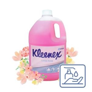 유한킴벌리 크리넥스 로션 솝 핸드워시 플로럴향 4L 대용량 리필 물비누 손세정제