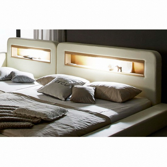 파로마 멜라니 오픈 LED 패밀리침대 SS+SS (40T라텍스7존독립)_이미지