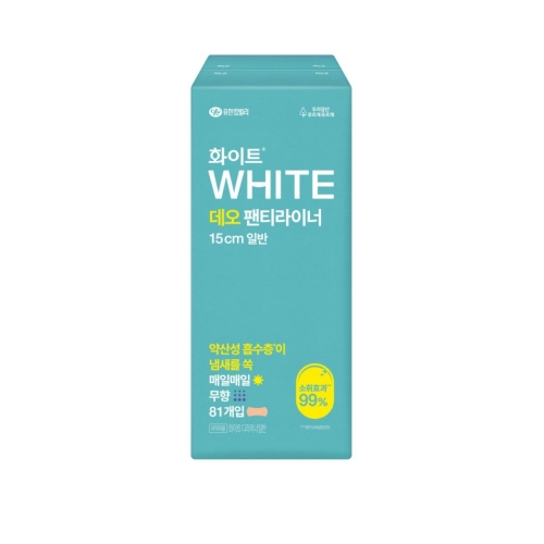 화이트 데오 팬티라이너 일반 81개 (16팩(1296개))_이미지