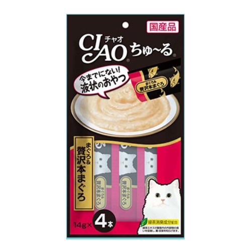 이나바 캣 챠오츄르 참치&혼마구로 SC-150 56g (14g x 4p) (6개)_이미지