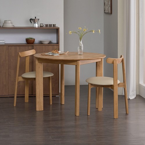 파로마 아바 원형 원목 식탁 1000