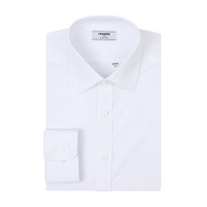 구김없고 신축성 좋은 화이트 일반핏 긴소매 R712F0002WH