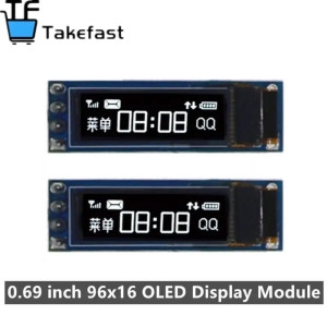아두이노 0.9 인치 IIC 직렬 노란색 흰색 OLED 디스플레이 모듈 128X4 SSD130 GND VCC SCL SDA Ardu.._이미지