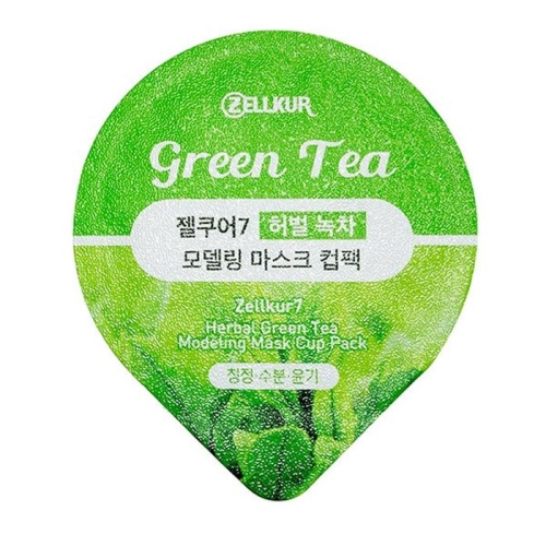 젤쿠어7 그린티 모델링 팩 컵팩 마스크팩 녹차 green tea_이미지