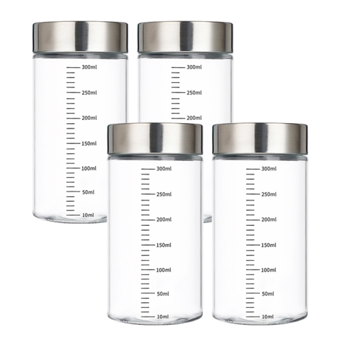 차이나다 내열유리 눈금 유리병 300ml 4개 300ml 4개