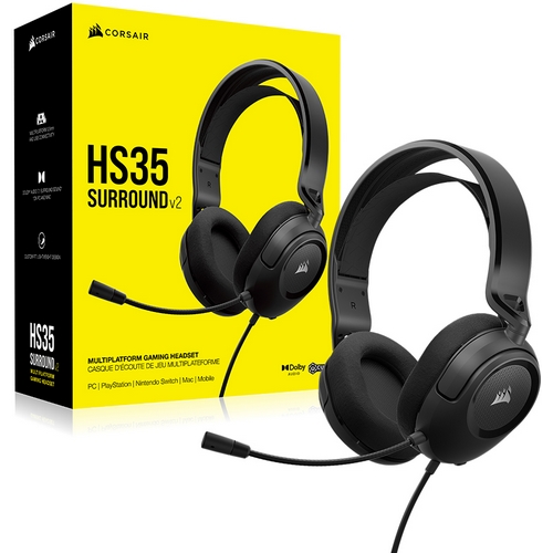 CORSAIR HS35 SURROUND v2 7.1채널 게이밍 헤드셋_이미지