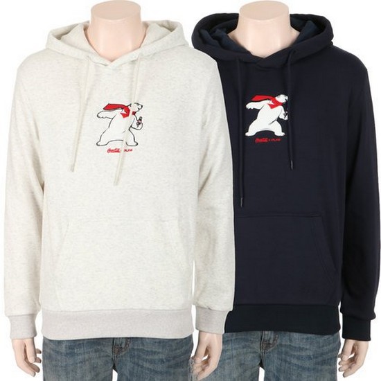 에이션패션 폴햄 코카콜라 콜라보 북극곰 융털 후드티 PHY4TH3340