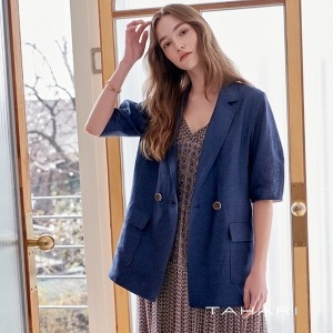 타하리 하프슬리브 린넨100% 더블자켓_이미지