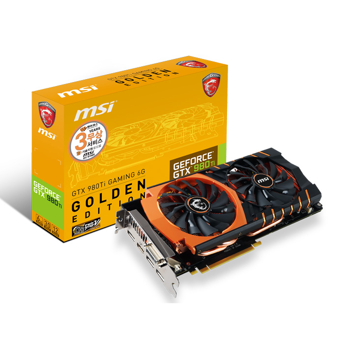 MSI 지포스 GTX980 Ti 게이밍 D5 6GB 골든에디션_이미지