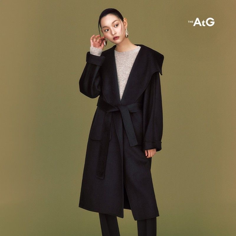 더엣지 169,울혼방 핸드메이드 숄카라 코트2203660_이미지