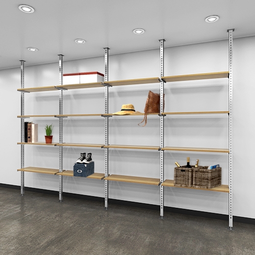 3M 벽면형 폴선반세트 4열16단/수납선반/찬넬