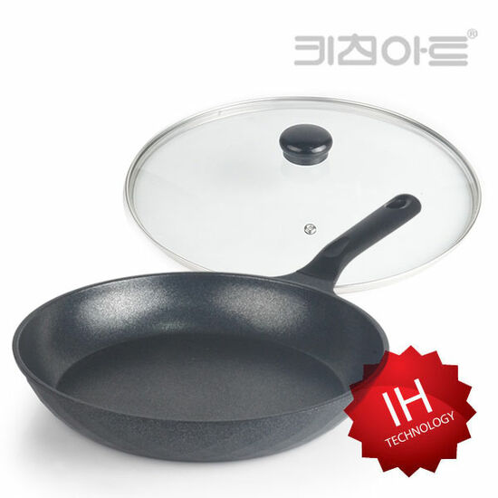 키친아트 꼬뜨 실버스카이 IH 프라이팬 (30cm+유리뚜껑)_이미지