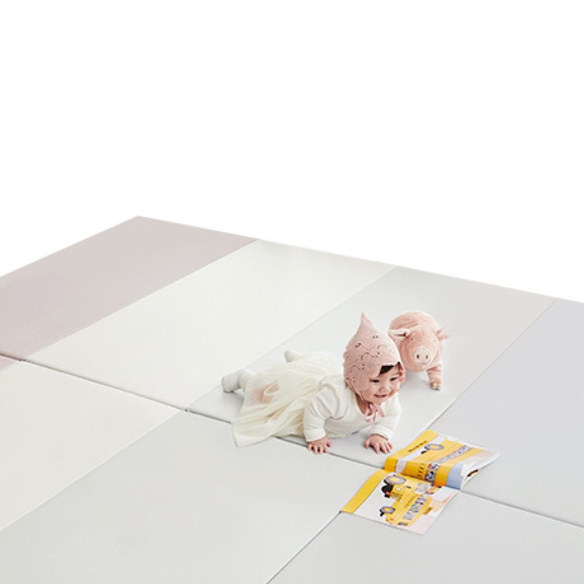 실리온 유아폴더매트 그레이핑크 280 x 140 x 4 cm