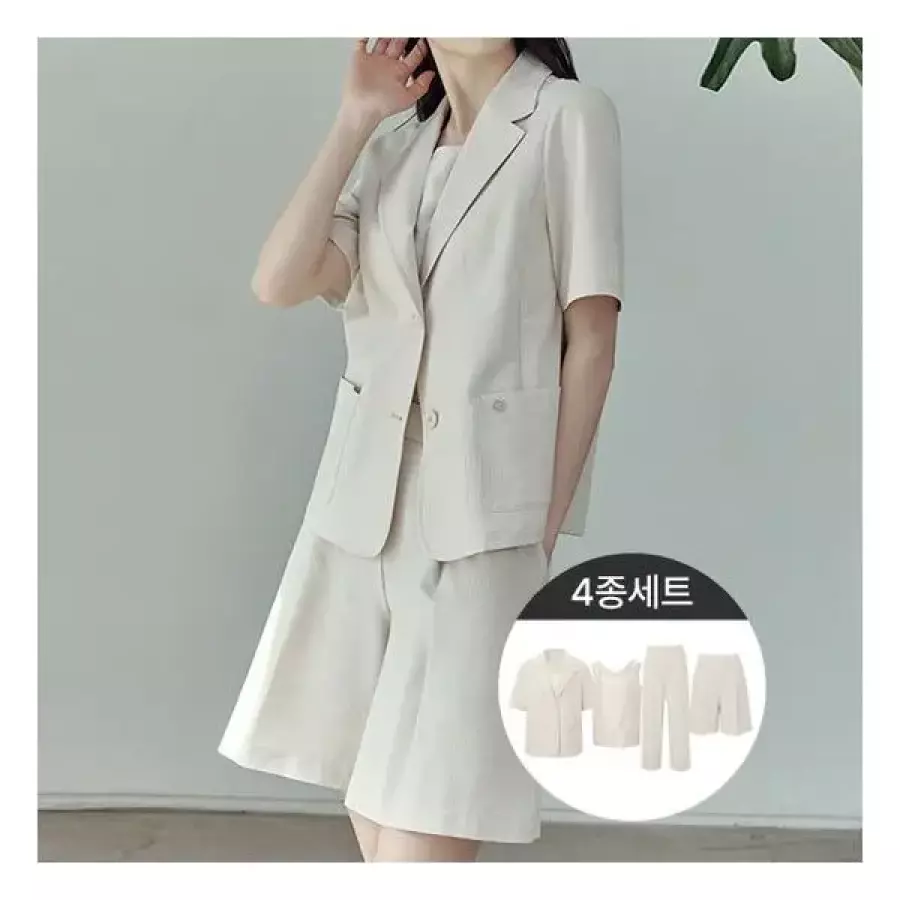  리베레츠 여름쿨셋업4종반팔자켓슬리브리스반바지긴바지 1250257