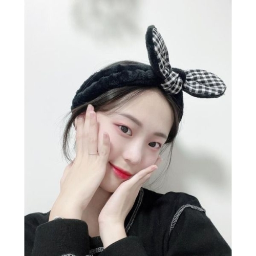 악세서리마켓 체크 리본 세안 머리띠 헤어밴드 10410983