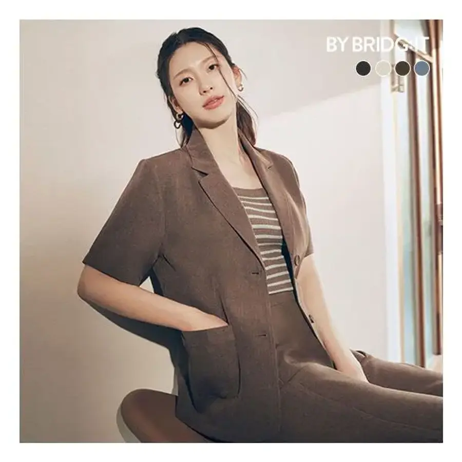 바이브리짓 링클프리 썸머 셋업 4종자켓슬리브리스하프팬츠롱팬츠 1215249이미지입니다. 누르면 해당 게시물로 새창이동합니다.