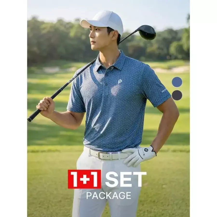이지바이 1+1 쿨링큐브 남성 아이스필 냉감 카라 티셔츠 SS4OP1LT049M_이미지