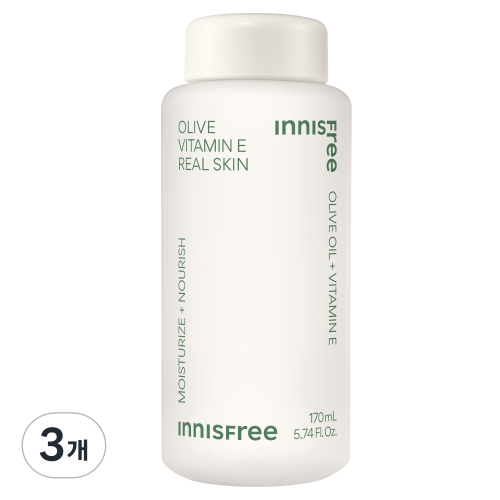 아모레퍼시픽 이니스프리 올리브 비타민E 리얼 스킨 170ml (3개)