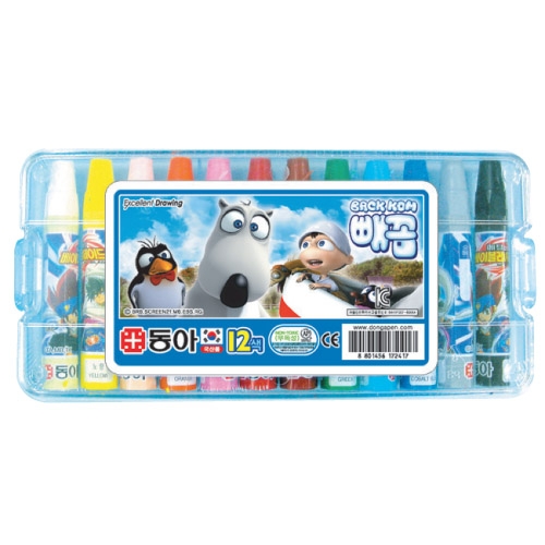 동아 크레파스 12색-남
