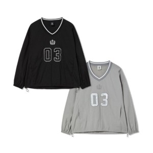 라이프워크 긴팔티 CQK LW251MT773 나일론 스판 브이넥 넘버 티셔츠_이미지