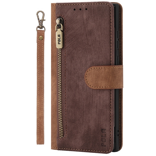 수나르 아이폰13 프로 레트로 가죽 지퍼형 지갑 케이스_이미지