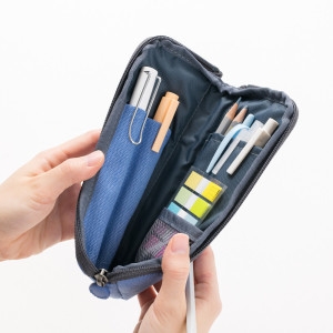 더블 심플 펜 펜슬 케이스 파우치 중학생 고등학생 대학생 필통 v6