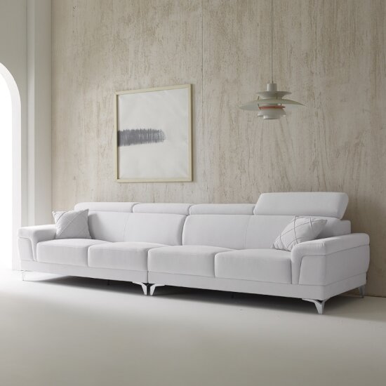 블리스데코 카밀라 아쿠아텍스 패브릭 소파 6인용 (스툴별도)_이미지