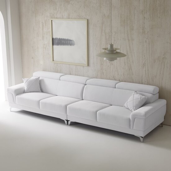 블리스데코 카밀라 아쿠아텍스 패브릭 소파 6인용 (스툴별도)_이미지