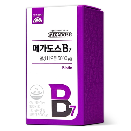 메가도스B7 활성 비오틴 18g 90정