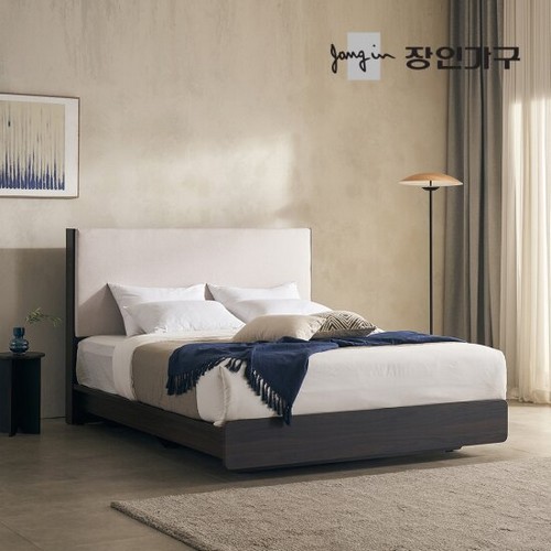 까르뎅차콜 패브릭 호텔 평상형 LED침대 Q